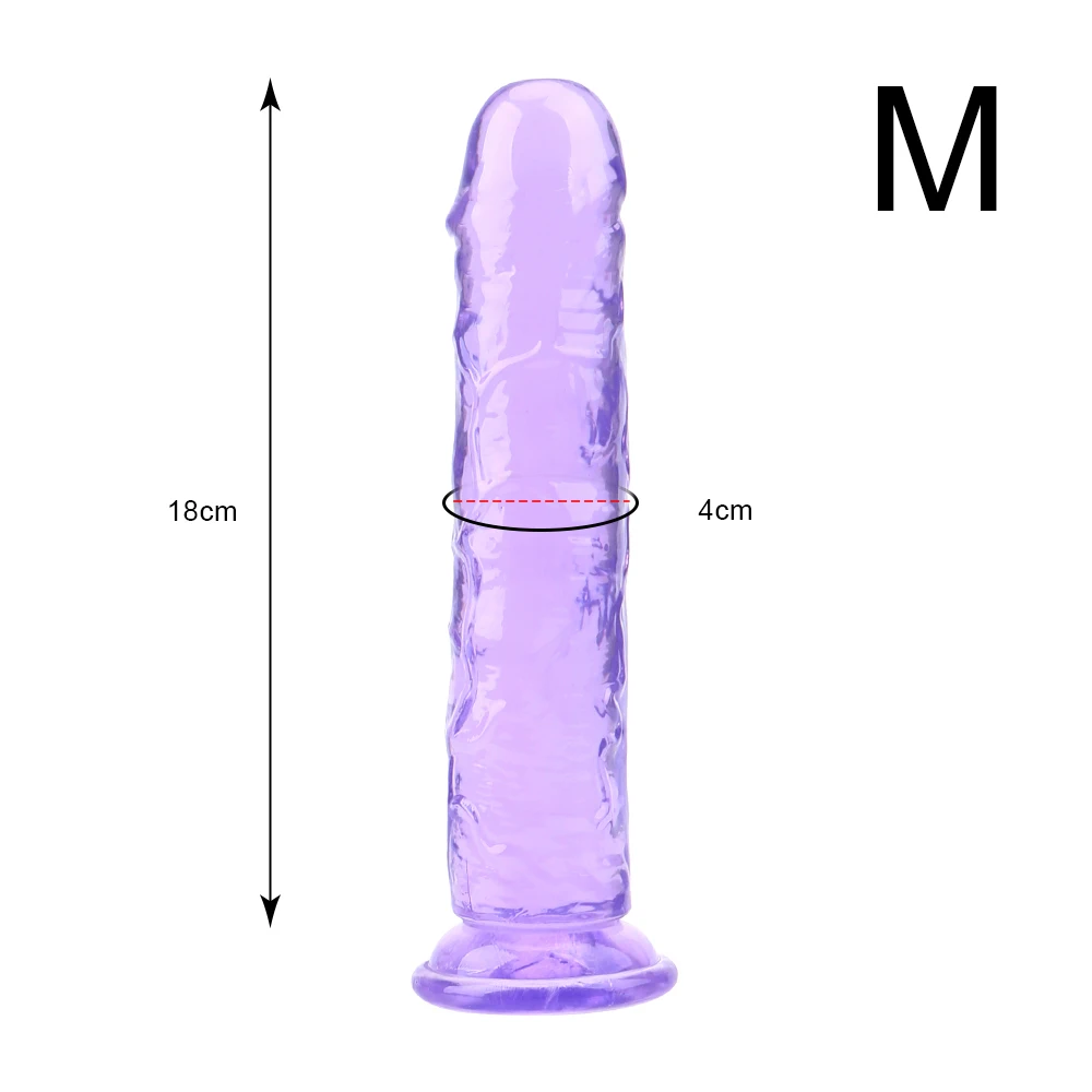 G-spot mainan seks Dildo jeli lembut erotis sumbat Anal produk dewasa Penis realistis untuk wanita