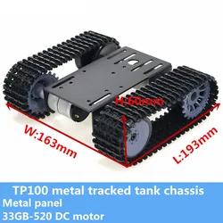 DIY TP101 Tracked Tank Chassis Smart Crawler Robot Platform Metal Panel 33GB-520 12V DC Geared Motor For Arduino Toy Unassembled