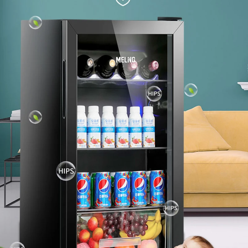 Mini single door refrigerator super capacity ice bar refrigeration micro freezing Office Hotel household exquisite For Office