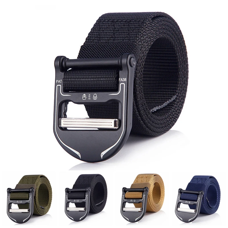 

Tactical Belts For Men Outdoor Hunting Metal Alloy Buckle High Quality Marine Corps Men's Training Belt 38mm Wide