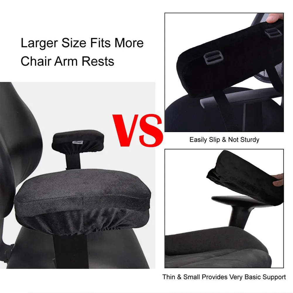 Office Home Cushion Chair Armrest Pad Soft Support Ergonomic Relief Pressure Forearms Memory Foam Elbow Pillows Covers Universal