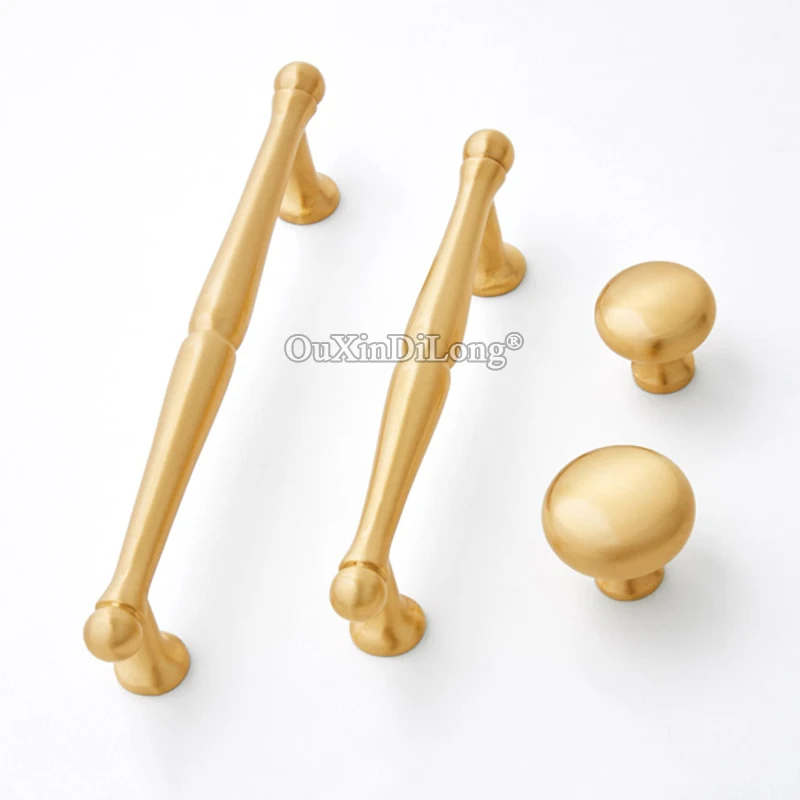 

Elegant 10PCS European Solid Brass Cabinet Door Handles Cupboard Wardrobe Drawer Kitchen Bookcase Cabinet Pulls Handles & Knobs