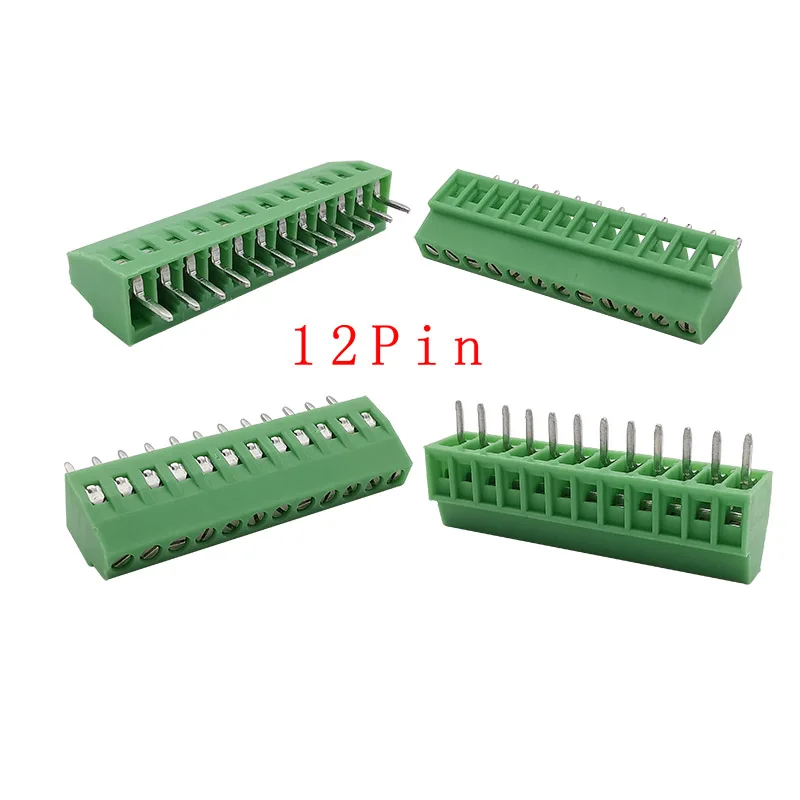 5/10Pcs KF128 2,54mm Pitch PCB Terminal Block Stecker 150V 6A 2/3/4/5/6/7/8/9/10/12/14/16Pin Schraube Terminal Für 26-18AWG Kabel