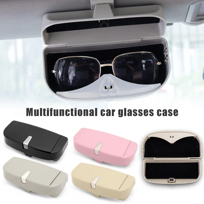 

Spot Multifunctional Car Sunglasses Glasses Case Visor Card Inserter Card Holder Car Styling