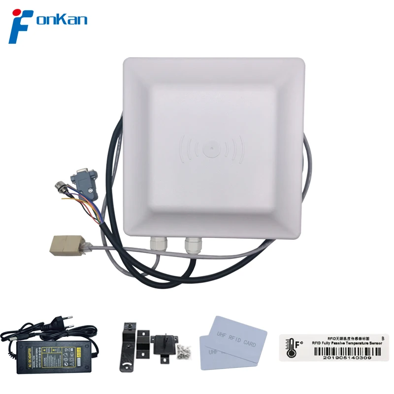 FONKAN UHF 860-960MHZ Rfid Integrated Reader Read Industrial Passive Temperature  Sensor Tag 2M Remote Measurement