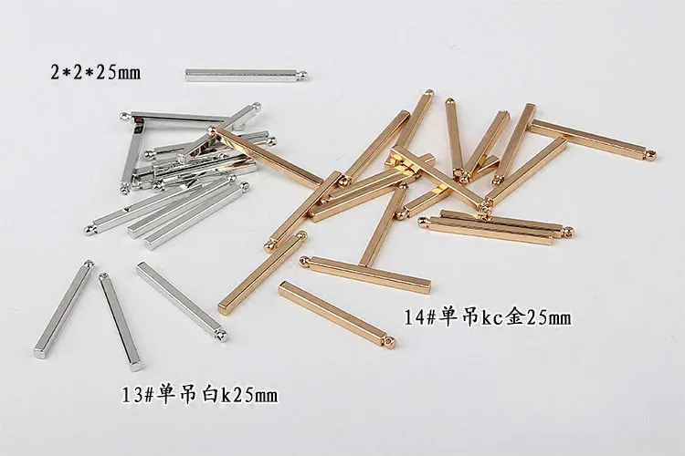 Handmade Korean Diy Accessories Ear Stud Earrings Materials Can Hang Sticks, Pendants, Tassels Square Copper Rods