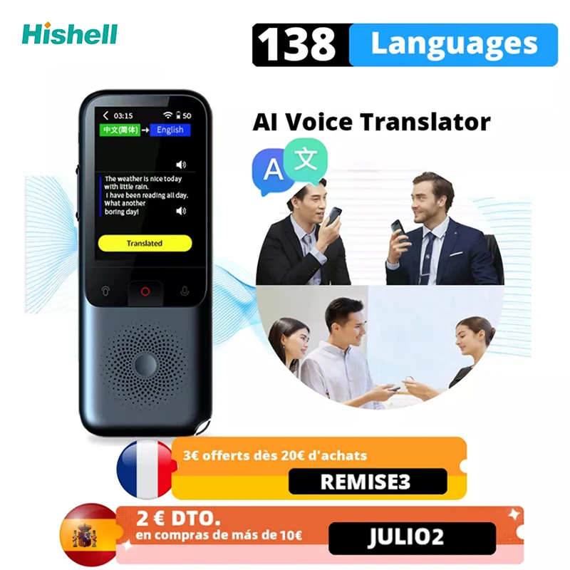 

T11 2.4inch Touch Screen Translator Real-Time Smart Voice Photo Translate 138 Multi Languages Interactive Offline Translaor