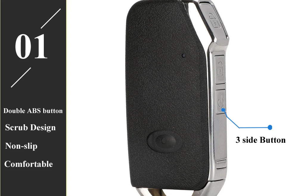 Jingyuqin Fernbedienungs-Autoschlüsselgehäuse für Kia Sportage Niro Ceed Sorento Cerato Forte Seltos Telluride 2017-2025 Smart Fob Gehäusehalter – Detail 13