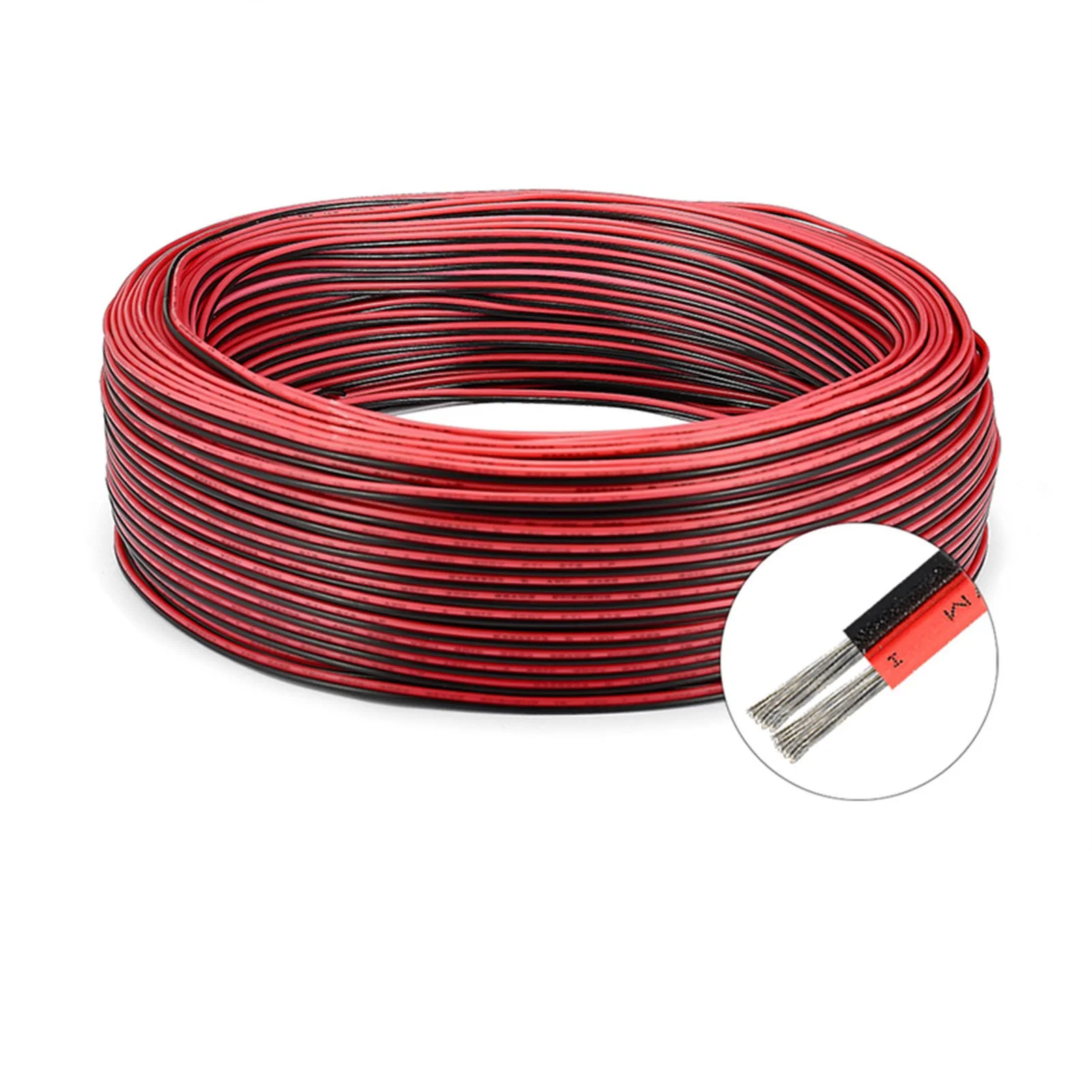 

Red Black Cable Tinned Copper Wires, 2 Pin Electrical Wires, 26/24/22/20/18AWG, For LED Strip Lights DIY High Quality Cable