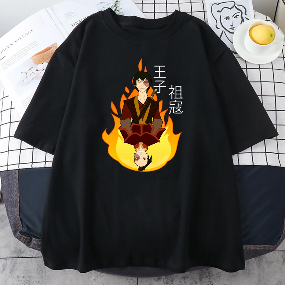 Oversized T-shirts Woman Avatar The Last Airbender Hip Hop Loose Short Sleeve T shirts Harajuku Crewneck Female Graphic T shirt