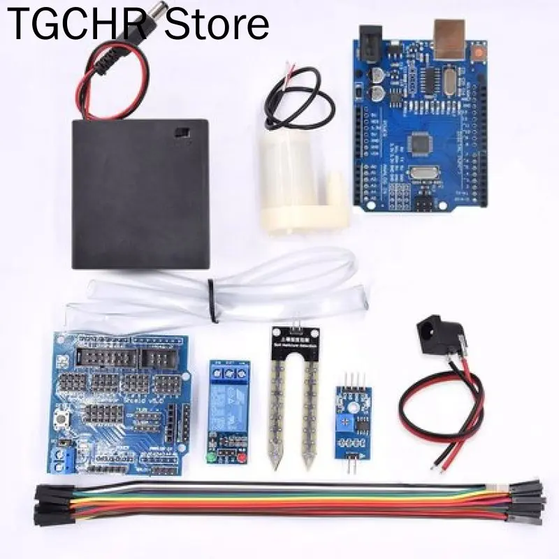 The Automatic Flower Watering Kit Is Suitable for Arduino Uno Intelligent Irrigation Pump Pumping DIY Soil Moisture Detection