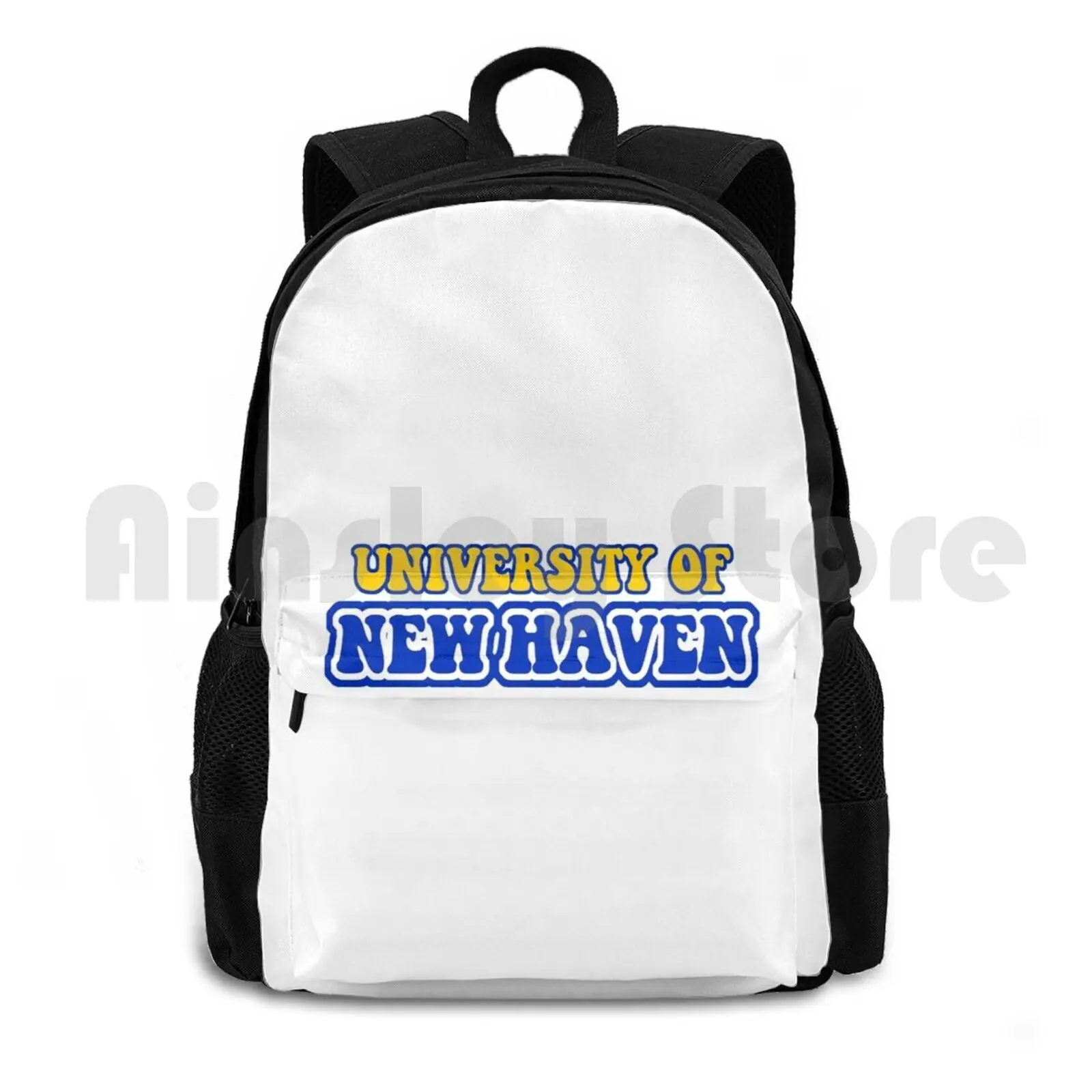 University Of New Haven Outdoor Hiking Backpack Waterproof Camping Travel New Haven University Of New Haven Blue Yellow Groovy