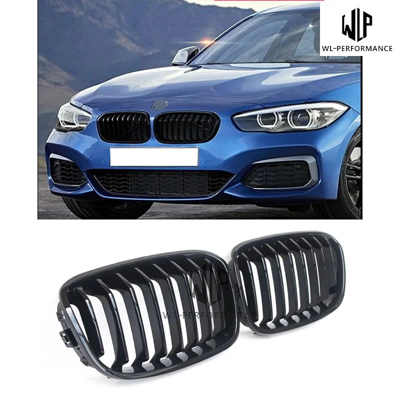 F20 1 Pair ABS Car Styling Front Gloss Black Racing Grilles for Bmw 1 Series F20 Car Body Kit 12-16