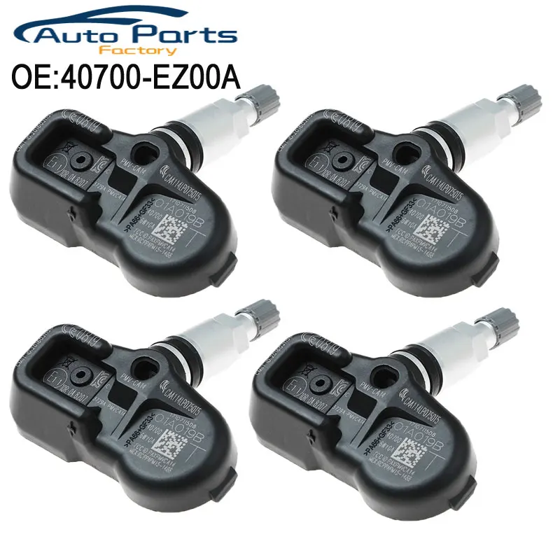 

4PCS New Tire Pressure Monitoring Sensor For Nissan 433 MHz 40700-EZ00A 40700EZ00A TPMS Sensor PMV-CA14