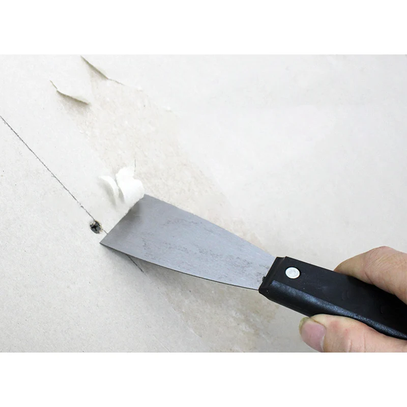 7 Buah Pisau Dempul Set Dinding Sekop Stainless Steel Pegangan Plastik Alat Konstruksi Plesteran Pisau Plester Sekop Mengisi Spatul