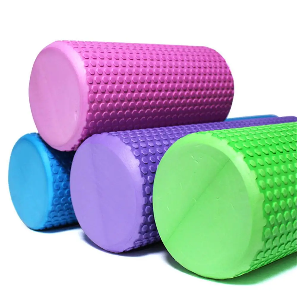 Solid Yoga Foam Roller, Gym Massage Therapy, Physio Relieve Joint Pressure, EVA Grid Point Pilates Column, 45*15cm, 30*15cm