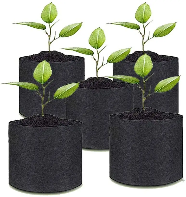 

5 PCS Planting Bag Black/Grey Potato Fabric Vegetable Seedling growing pot garden tools Eco-Friendly Grow bag