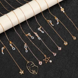 Fashion Metal Glasses Chain Frame Necklace Gold Sunglasses Lanyard Non-slip Reading Glasses Frame Strap Glasses Chain