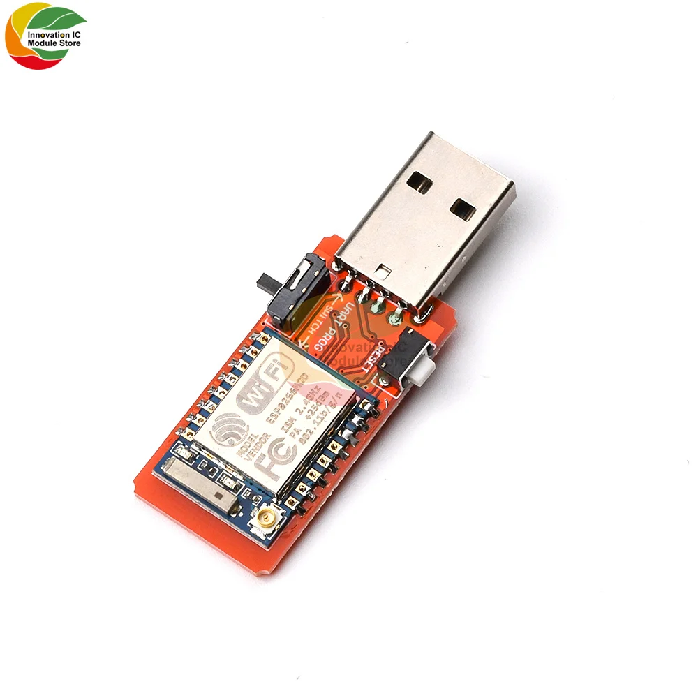 CH340G USB To ESP8266 ESP07 ESP-07 WiFi Wireless Module Converter Development Board Programmer UART Adapter 2.4GHz IPEX Antenna