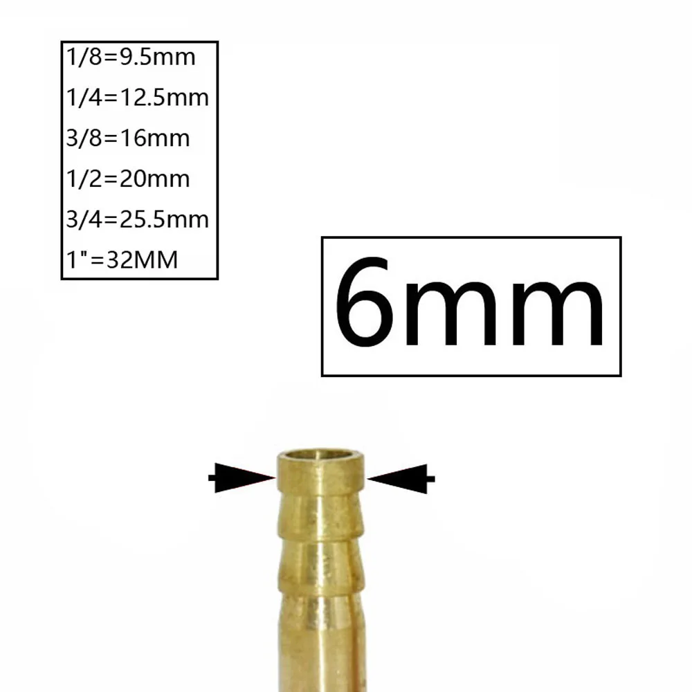 6/8/10/12/16/19/25/32mm króciec do węża złącza mosiądz z gwint męski 1/8 \