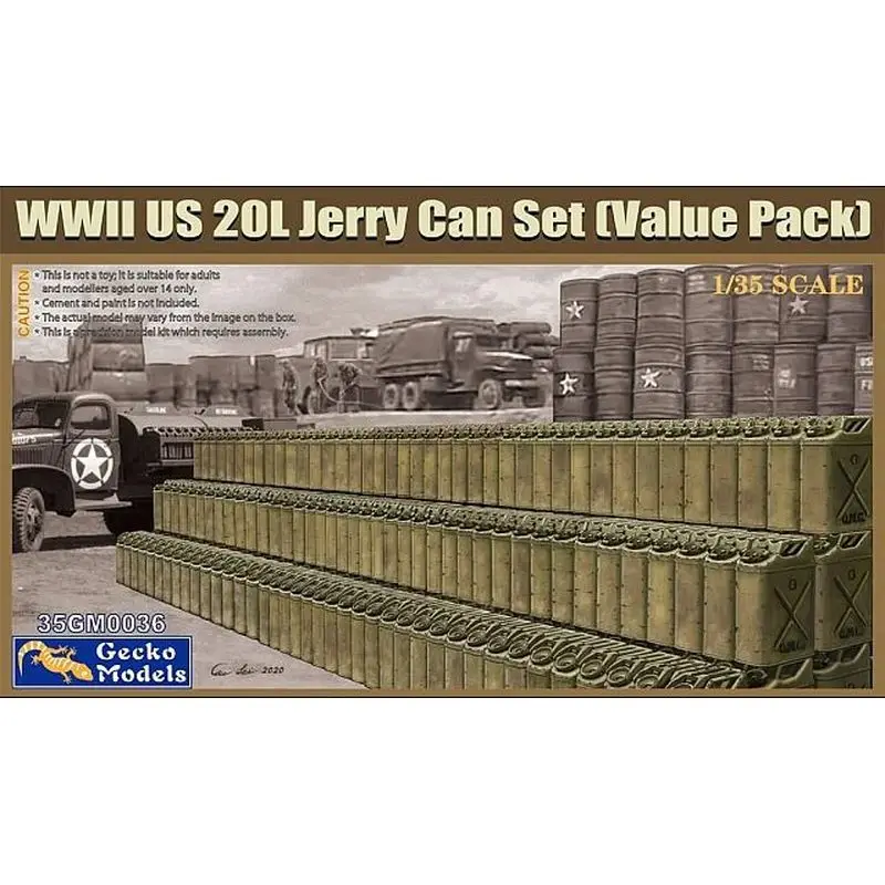 

Gecko Models 35GM0036 1/35 WWII US 20L Jerry Can Set - Scale Model Kit