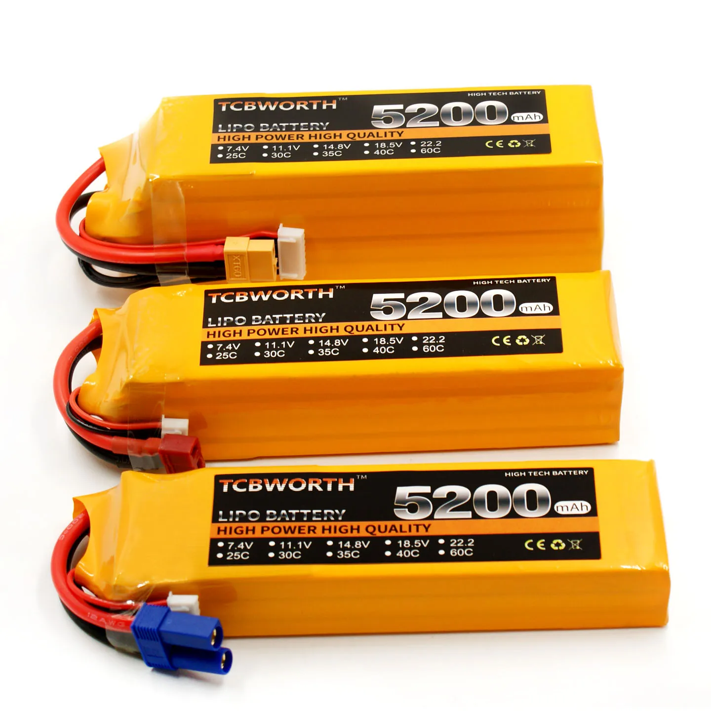 TCBWORTH nueva batería Lipo 2S 4S 7,4 v 14,8 v 1500mAh 2200mAh 3000mAh 4000mAh 5200mAh 6000mAh XT60 Deans enchufe para RC coche Drone barco