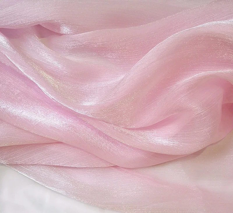 50cmX150cm Crepe Chiffon Fabric Flowing Organza Tulle Fabric For Wedding Dress Stage Decor