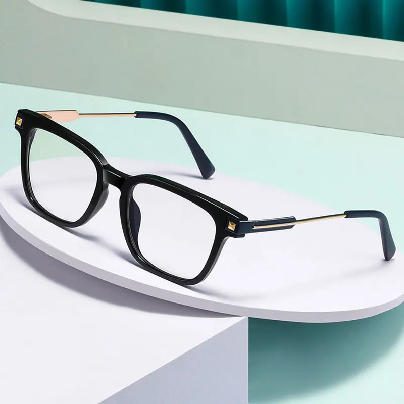 Optical Glasses Frame for Men and Women Prescription Eyewear Full Rim Plastic Square Eyeglasses Spring HInge Anti Scratch