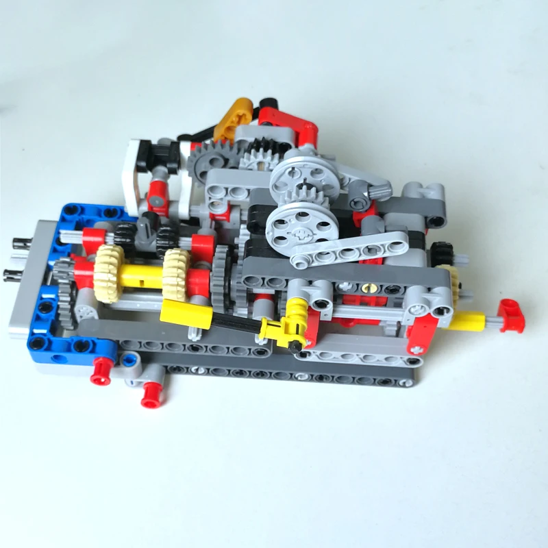 High-Tech 8 Speeds Sequential Gearbox Drive Motors System MOC Building Block Brick Bulk Parts Toy Fit for MOC Cars Parts Set