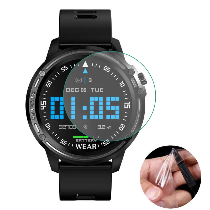 3 قطعة واضح شفاف طبقة رقيقة واقية الحرس لعقد mi Greentiger L8 ساعة ذكية واقي للشاشة غطاء Smartwatch حماية
