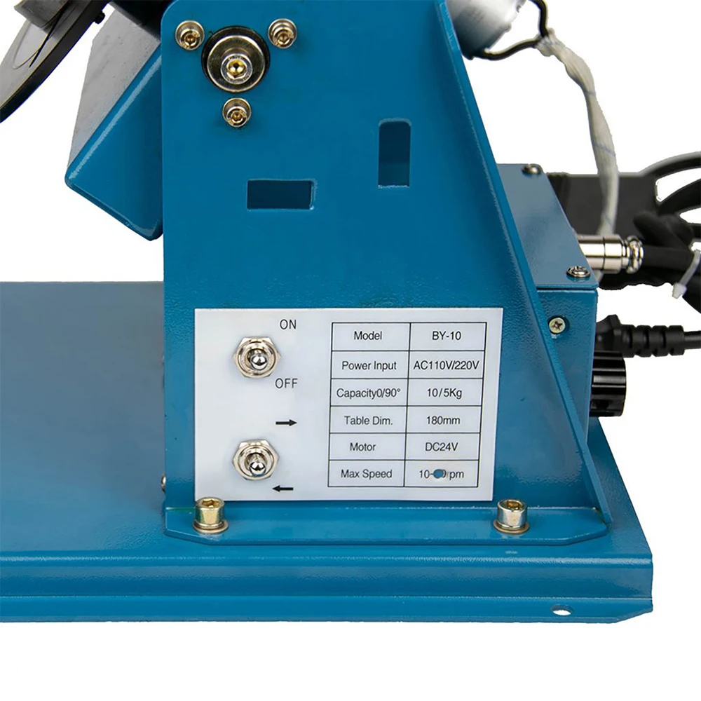 110V BY-10 Rotary Welding Positioner Welding Table Weld Positioning Equipment Small Welding Turntable with K01-63 Chuck