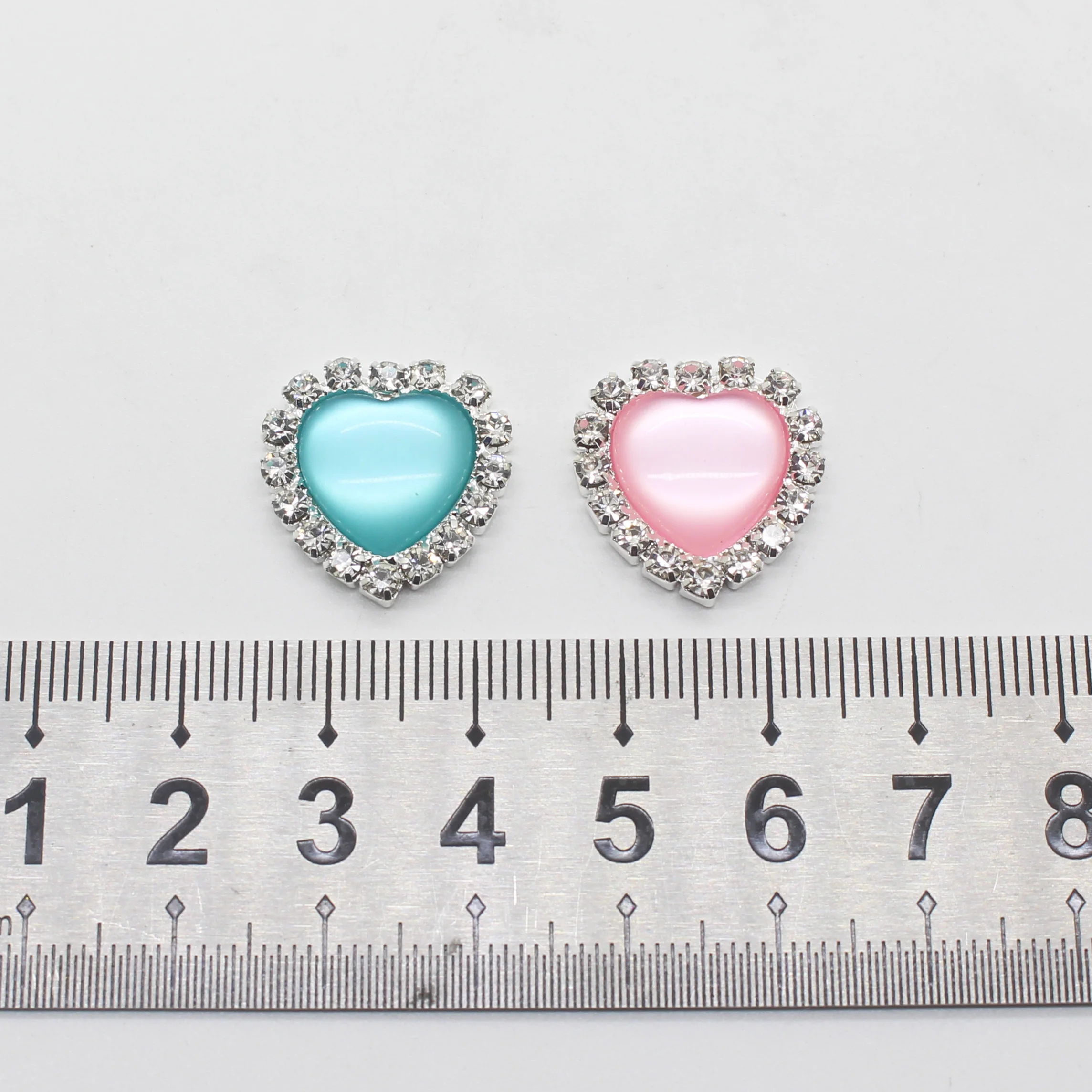 10 قطعة 18 مللي متر القلب الراتنج الحصى حجر الراين أزرار شقة الظهر الزينة للحرف اليدوية DIY بها بنفسك صنع المجوهرات اكسسوارات الديكور #6