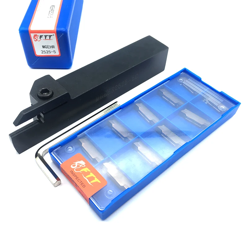 Suporte para Torneamento 10 Peças Mgmn500 m Yc1125 Mgehr Corte e Ranhuramento Inserções de Carboneto Torno Cnc de Alta Qualidade Giro