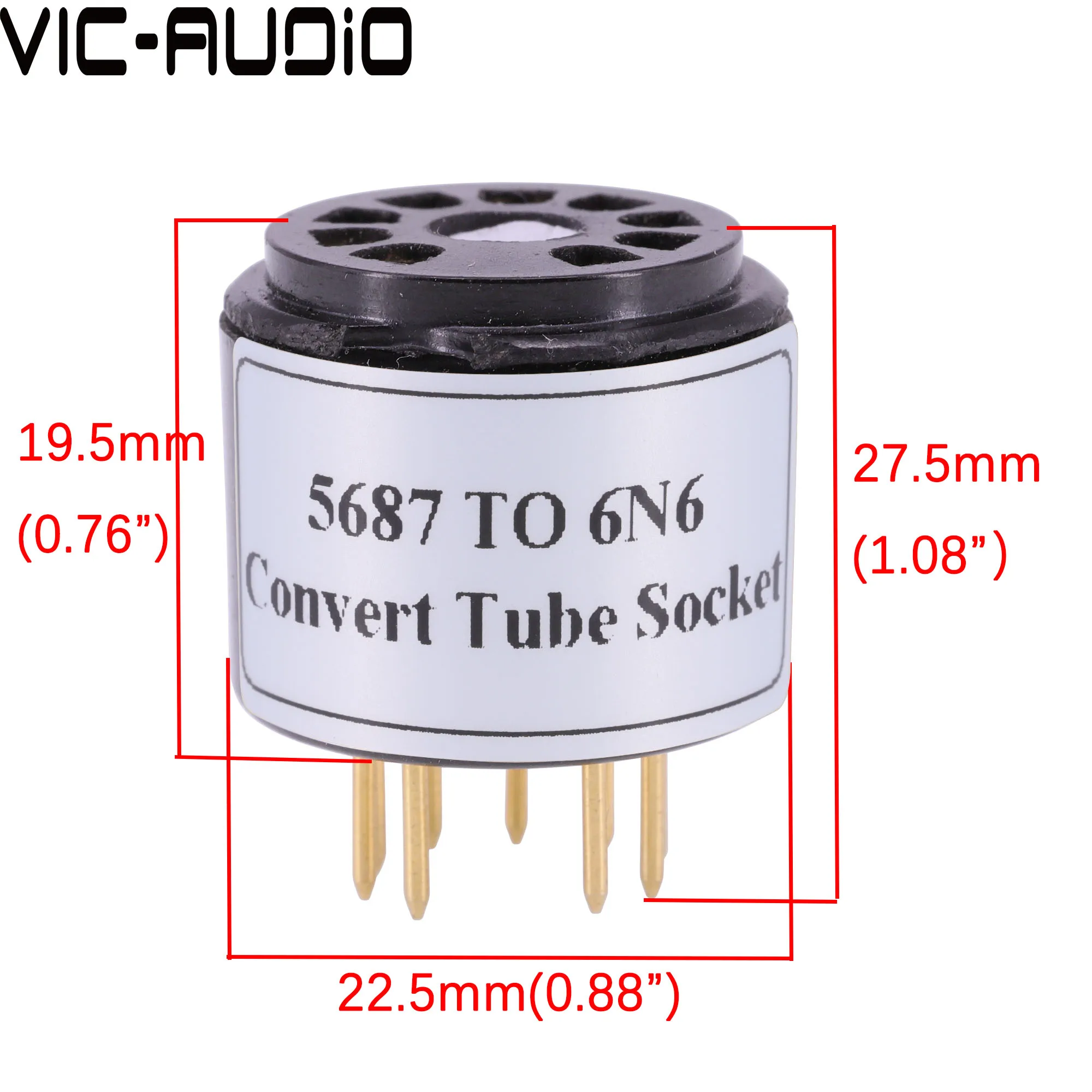 1PC da 5687 a 6N6 6N2 E88CC 6922 6DJ8 amplificatore valvolare a vuoto da 9pin a 9pin Tube HIFI Audio adattatore per tubo a vuoto convertitore presa