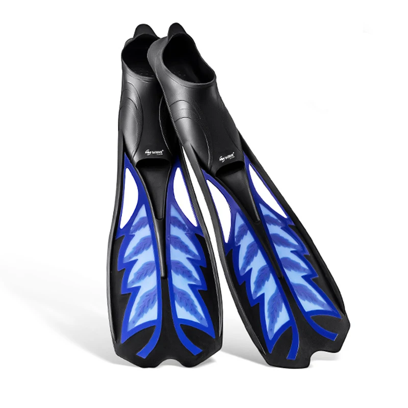 New Model Freediving Fins Swimming Traning Snorkel Long Blade Diving Fin Easy Adjustable Fit For Adult