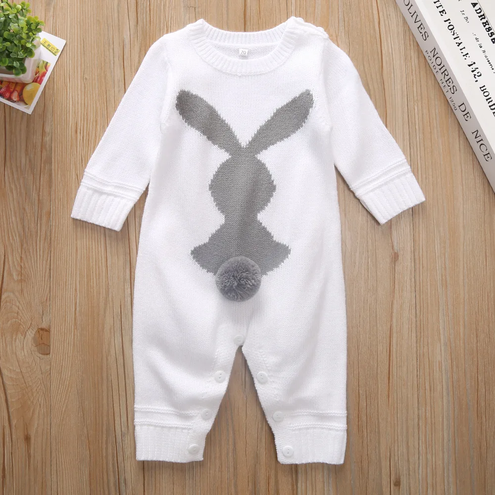 Infant Baby Girl Newborn Baby Clothing Set Cute Wool Ball Knitted Autumn Winter Romper Boys Girls Jumpsuit Outfit Clothes 0-24M