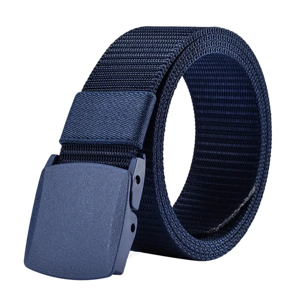 Fashion Men Belt Solid Color Adjustable Exquisite Buckle Men Lightweight All Match Clothes Accessories Waist Belt Daily Wear