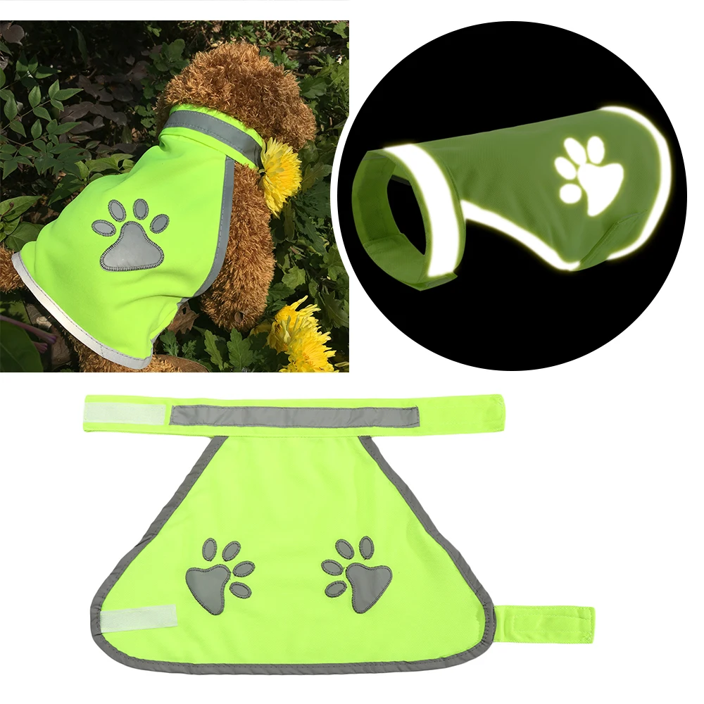 Reflective Dog Vest Outdoor Night Safety Pet Vest Jacket High Visibility Fluorescent Dog Paw Coat Ventilate Cozy Pet Supplies