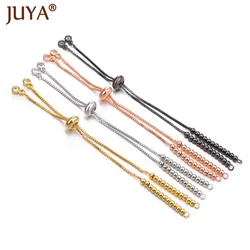 Solid Color DIY Bracelet Handmade Beads Simple Adjustable Chains For Jewelry Making Copper Accessories Findings