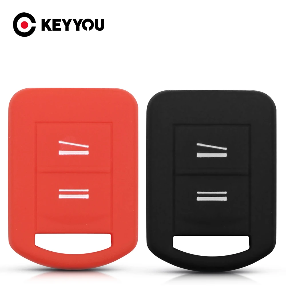 KEYYOU 2 Button Car Key Silicone Case Fob Protector Cover For Opel Vauxhall Corsa Vectra c Astra H Meriva Omega Zafira 1999-2010