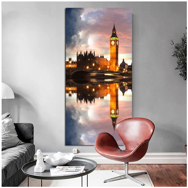 

5d diy Алмазная картина Лондонский город Вид на ривербанк полный квадратный Круглый Вышивка крестом мозаика Алмазная вышивка домашний decorZP-3470