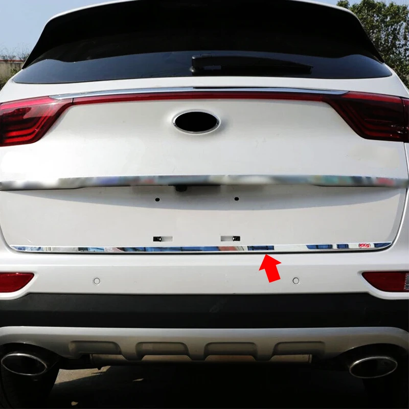 Stainless Steel For Kia Sportage KX5 2015 2016 2017 2018 2019 Accessories Door Sticker back door Tailgate trim Car Styling 1pcs