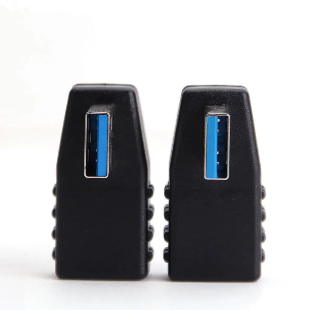 Adaptador USB 3,0, Conector de acoplador macho a hembra, ángulo izquierdo y derecho, 90 grados