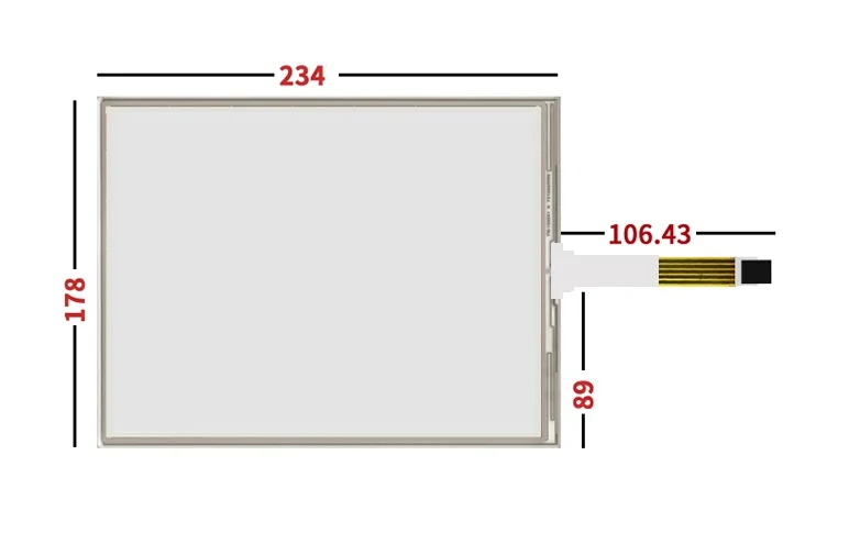 New 10.4 inch five-wire resistance touch screen 234X178MM 234*178MM industrial grade screen