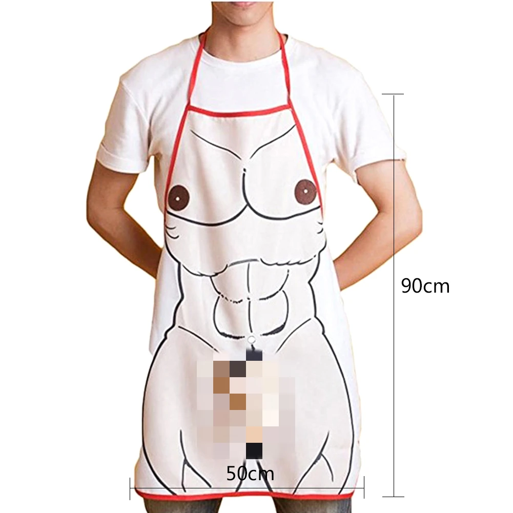 Funny Sexy 3D Breast Printed Apron Sexy Kitchen Cooking Delantal Party Avental Fancy Dress Tablier Cuisine For Lover Gift