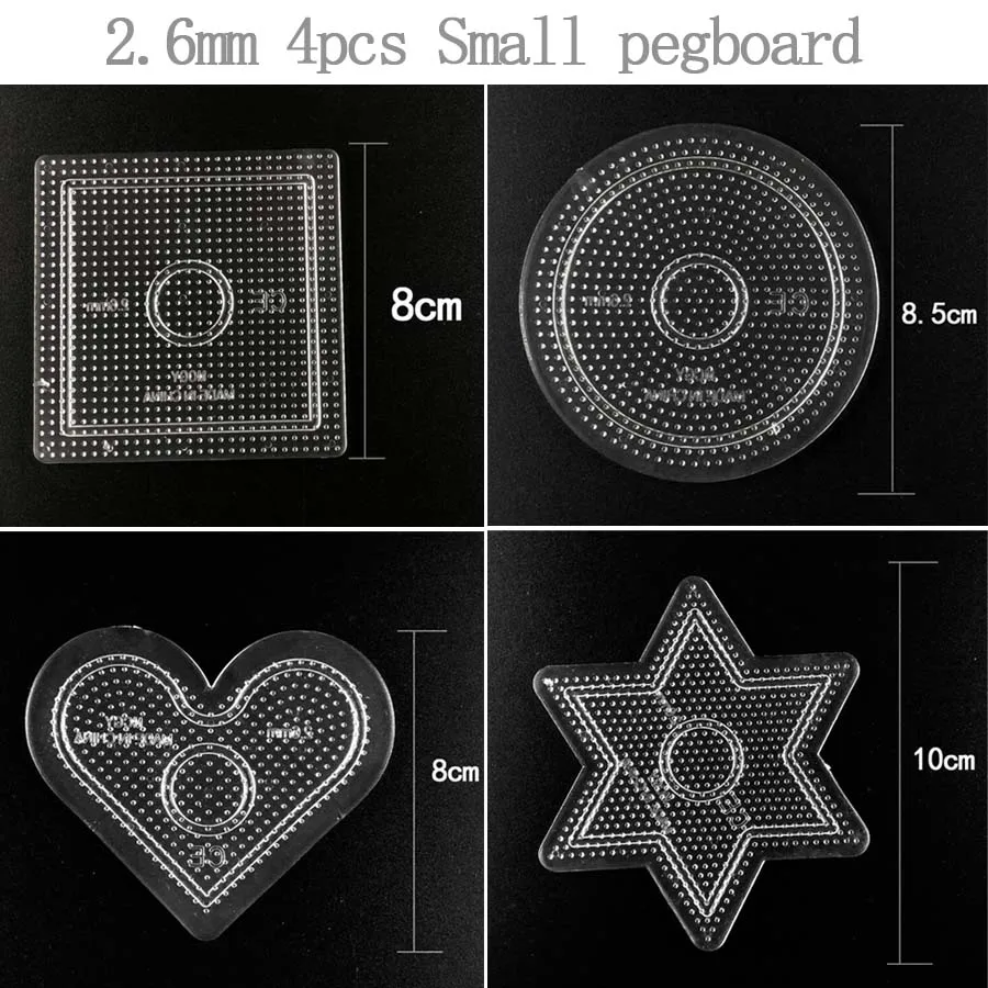 2.6mm Hama Bead Pegboard Square round Heart Shape Perler Beads tool Puzzle Template for Creative Educational Toys