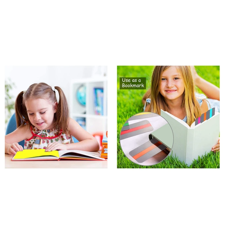 24Pcs strisce di lettura guidata evidenzia strisce segnalibri sovrapposti colorati aiutano con l'assistente di fornitura dell'insegnante di dissleia