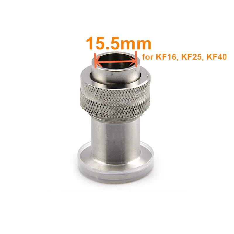 KF Quick Mounting Vacuum Gauge Base with Fluorine O-ring Vacuum Gauge Joint 304 Stainless Steel Gauge Base for KF16 KF25 KF40