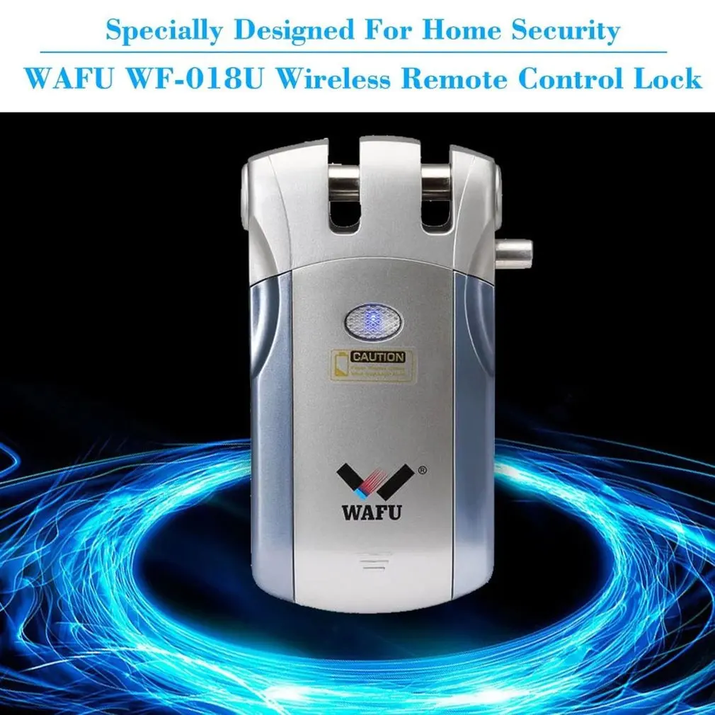 Wafu 019 Remote Control Door Lock TUYA Wifi Electronic Smart Lock 4 Remote Controller Deadbolt Lock For Bluetooth Invisible lock