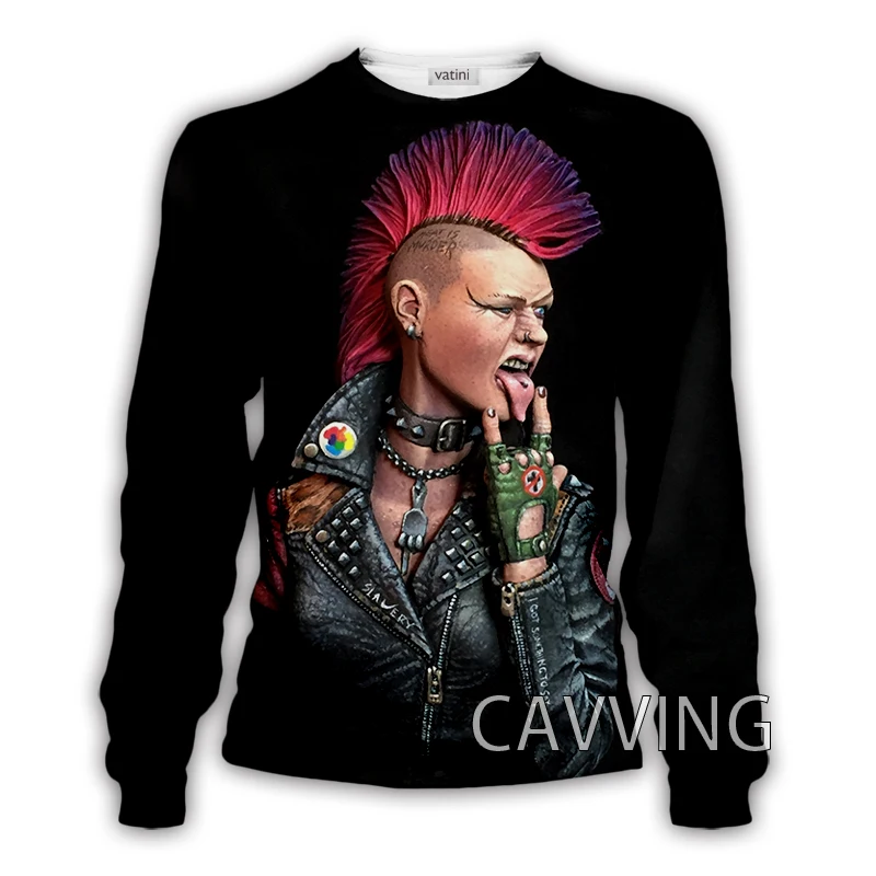 Nieuwe Mode Vrouwen/Mannen 3D Print Punk's Niet Dode Band Crewneck Sweatshirts Harajuku Stijlen Tops Lange Mouw Sweatshirts c01